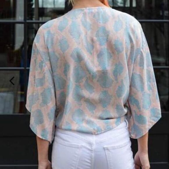 Buddy Love Muse Tie Front Top Cotton Candy - Picture 5 of 11